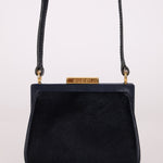 Gucci Dark Navy Ponyhair Frame Crossbody - FashioNica