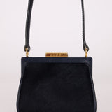 Gucci Dark Navy Ponyhair Frame Crossbody - FashioNica