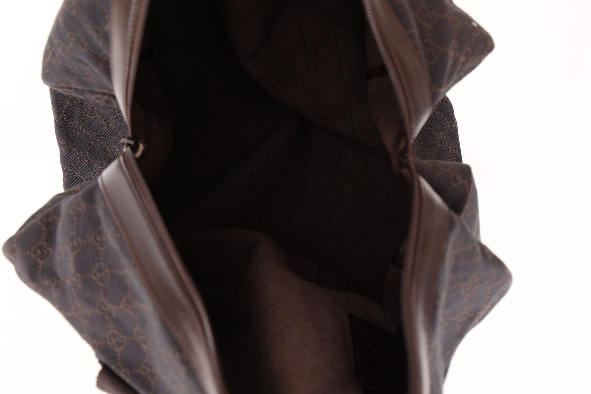 Gucci Denim Monogram Duffle Bag with Pouch - FashioNica