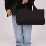 Gucci Denim Monogram Duffle Bag with Pouch - FashioNica