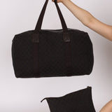 Gucci Denim Monogram Duffle Bag with Pouch - FashioNica