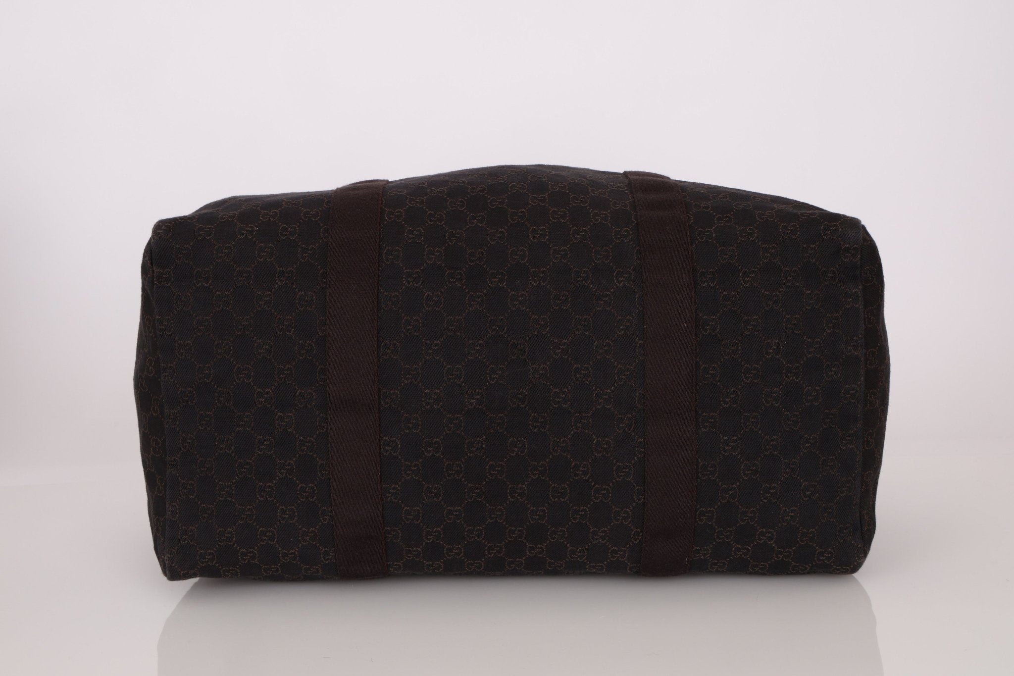 Gucci Denim Monogram Duffle Bag with Pouch - FashioNica