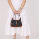 Gucci Denim Monogram Small Jackie - FashioNica