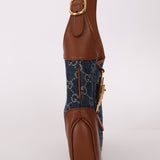 Gucci Denim Monogram Small Jackie - FashioNica