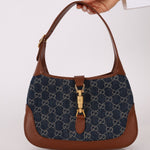 Gucci Denim Monogram Small Jackie - FashioNica