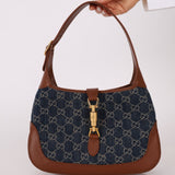 Gucci Denim Monogram Small Jackie - FashioNica