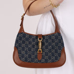 Gucci Denim Monogram Small Jackie - FashioNica