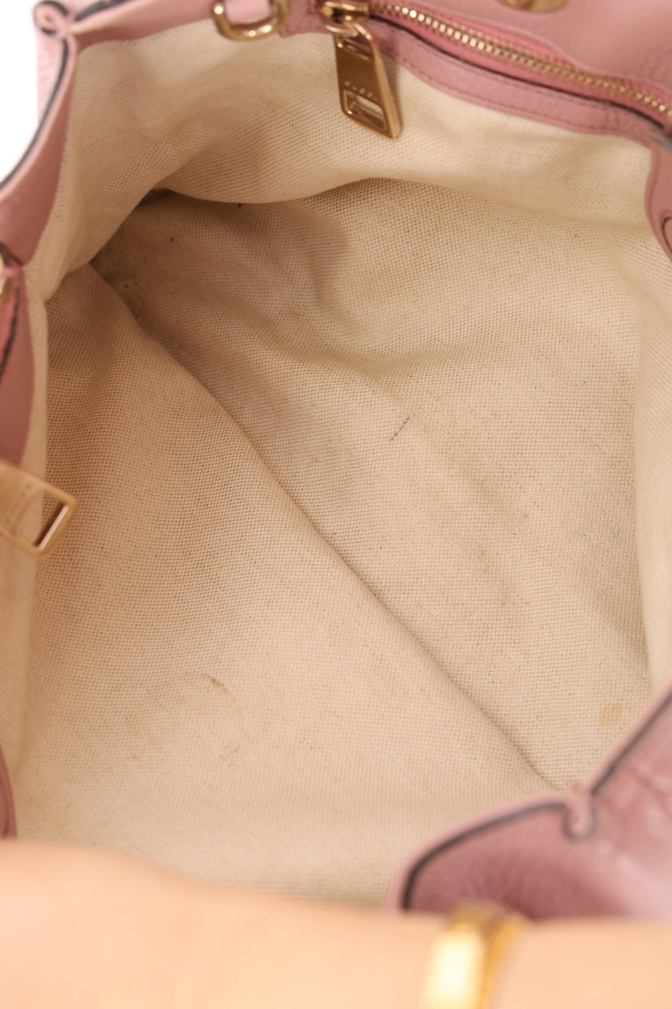 Gucci Dust Pink Leather Bamboo Shopper Tote - FashioNica