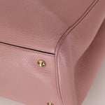 Gucci Dust Pink Leather Bamboo Shopper Tote - FashioNica
