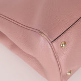 Gucci Dust Pink Leather Bamboo Shopper Tote - FashioNica