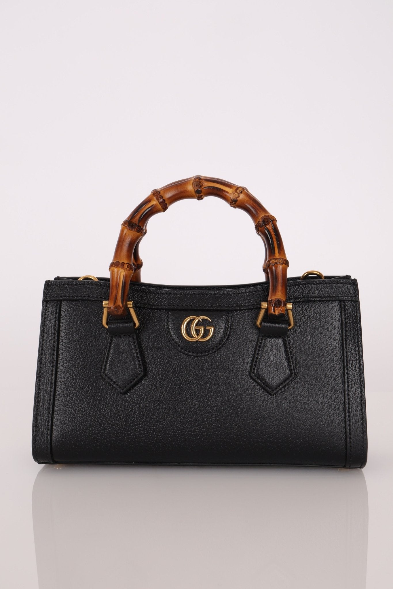 Gucci East West Bamboo Leather Diana - FashioNica