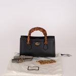 Gucci East West Bamboo Leather Diana - FashioNica