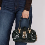 Gucci Emerald Patent Horsebit Glam Boston Bag - FashioNica