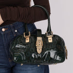Gucci Emerald Patent Horsebit Glam Boston Bag - FashioNica