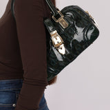 Gucci Emerald Patent Horsebit Glam Boston Bag - FashioNica