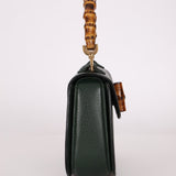 Gucci Forest Green Bamboo Turnlock Mini Top Handle - FashioNica