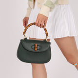 Gucci Forest Green Bamboo Turnlock Mini Top Handle - FashioNica