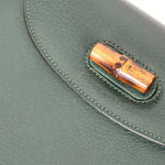 Gucci Forest Green Bamboo Turnlock Mini Top Handle - FashioNica