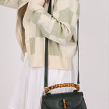Gucci Forest Green Bamboo Turnlock Mini Top Handle - FashioNica