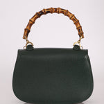 Gucci Forest Green Bamboo Turnlock Mini Top Handle - FashioNica