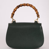Gucci Forest Green Bamboo Turnlock Mini Top Handle - FashioNica