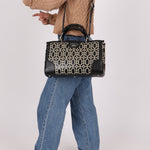 Gucci Geometric Bamboo Top Handle Bag - FashioNica