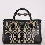Gucci Geometric Bamboo Top Handle Bag - FashioNica