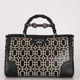 Gucci Geometric Bamboo Top Handle Bag - FashioNica