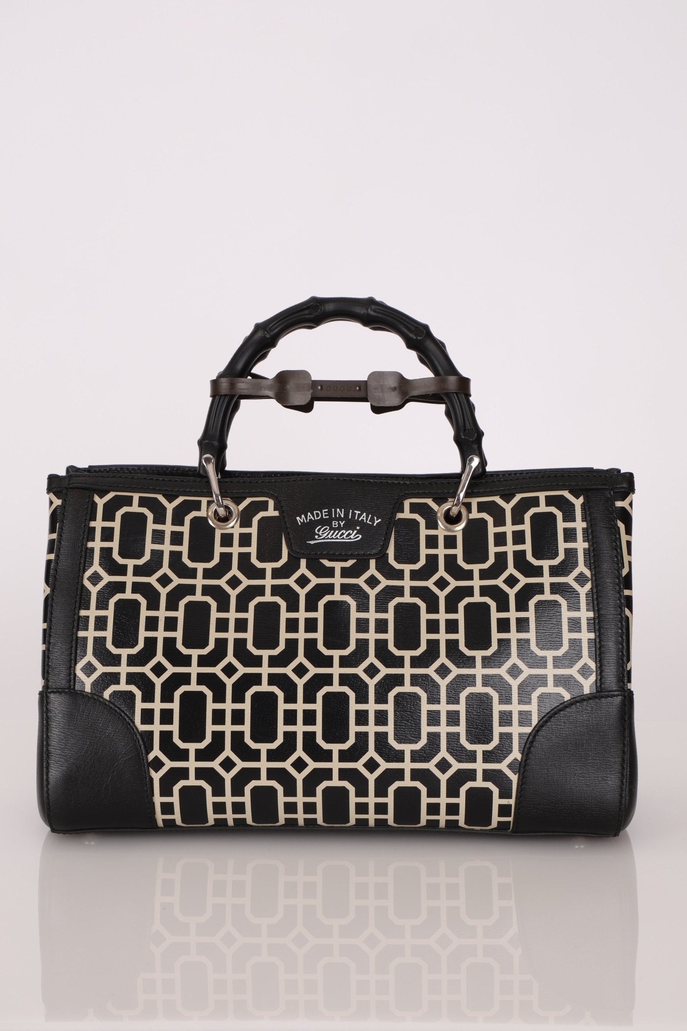 Gucci Geometric Bamboo Top Handle Bag - FashioNica