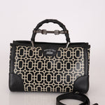 Gucci Geometric Bamboo Top Handle Bag - FashioNica
