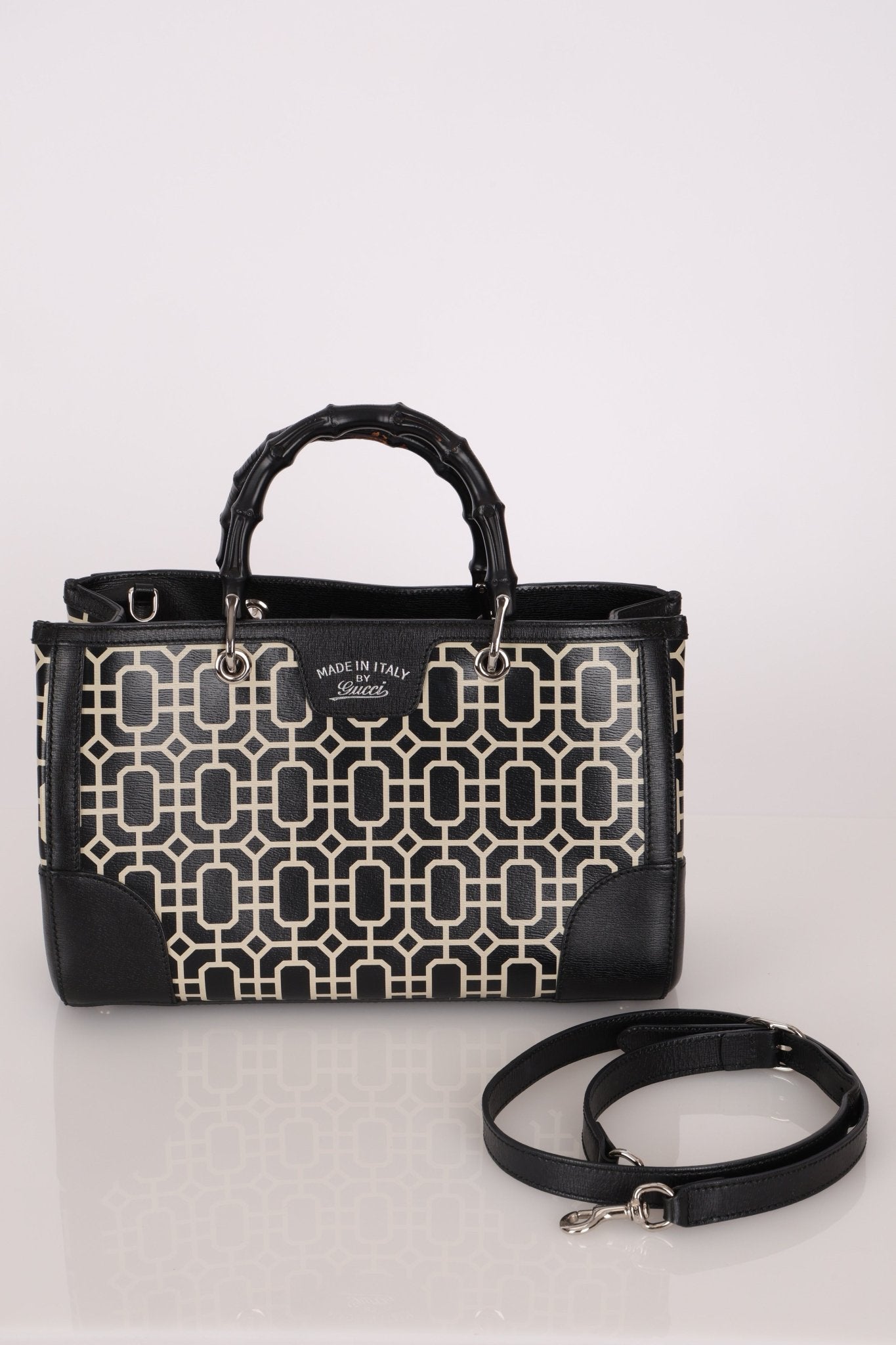 Gucci Geometric Bamboo Tote Bag - FashioNica