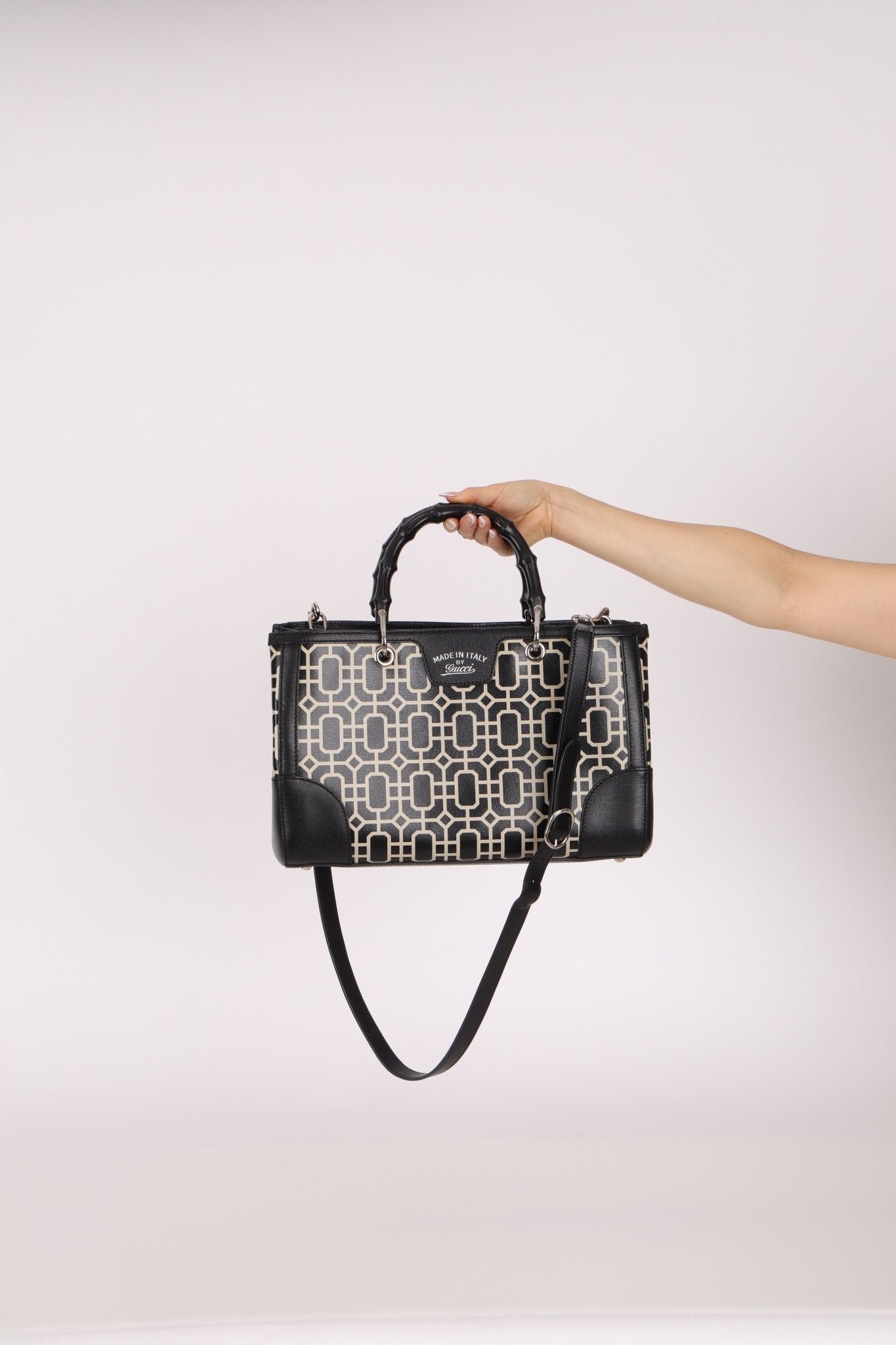 Gucci Geometric Bamboo Tote Bag - FashioNica