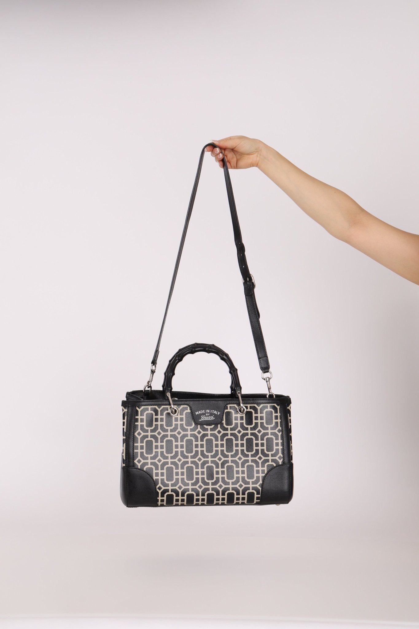 Gucci Geometric Bamboo Tote Bag - FashioNica