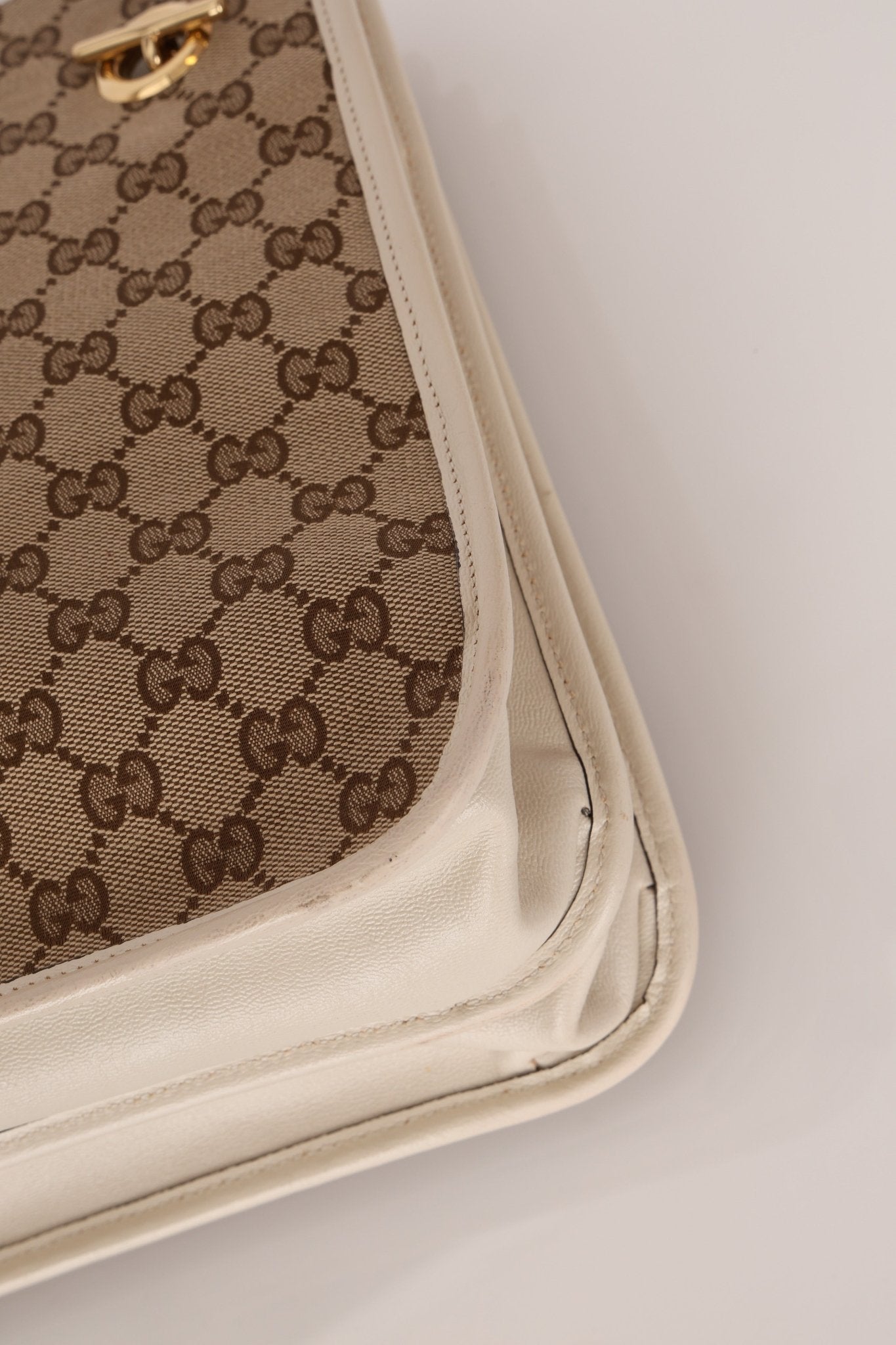 Gucci GG Canvas & Calfskin Medium Horsebit 1955 Chain Tote - FashioNica