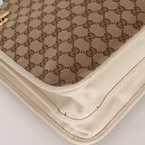 Gucci GG Canvas & Calfskin Medium Horsebit 1955 Chain Tote - FashioNica