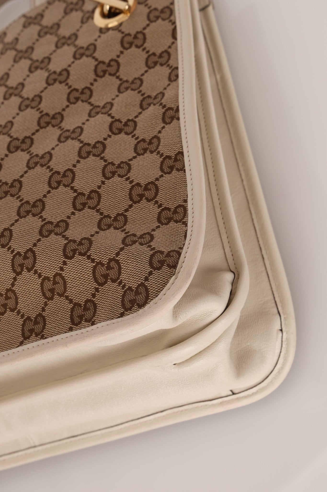 Gucci GG Canvas & Calfskin Medium Horsebit 1955 Chain Tote - FashioNica