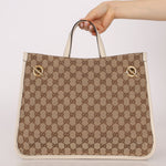 Gucci GG Canvas & Calfskin Medium Horsebit 1955 Chain Tote - FashioNica