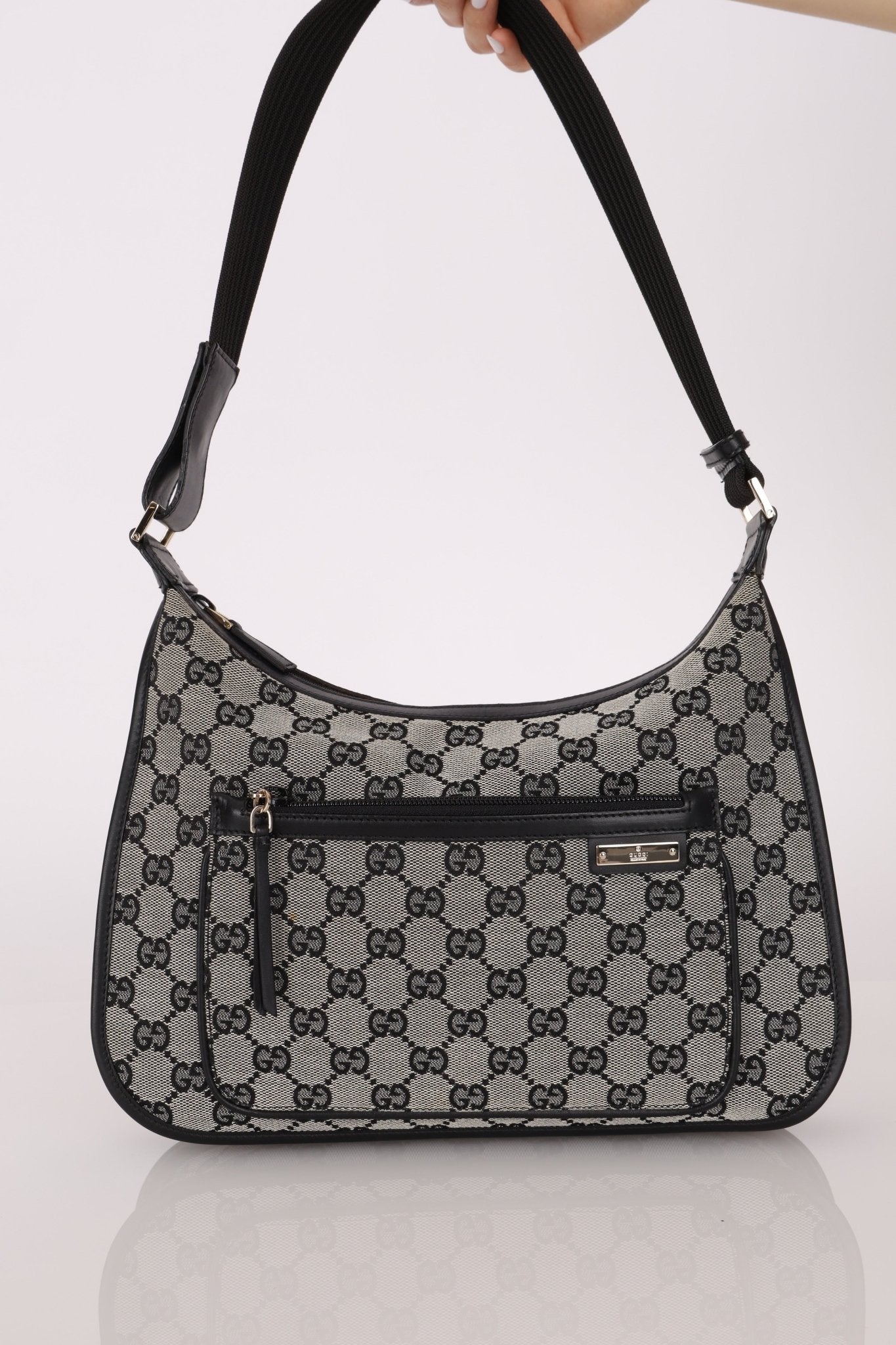 Gucci GG Canvas Front Pocket Shoulder Bag - FashioNica