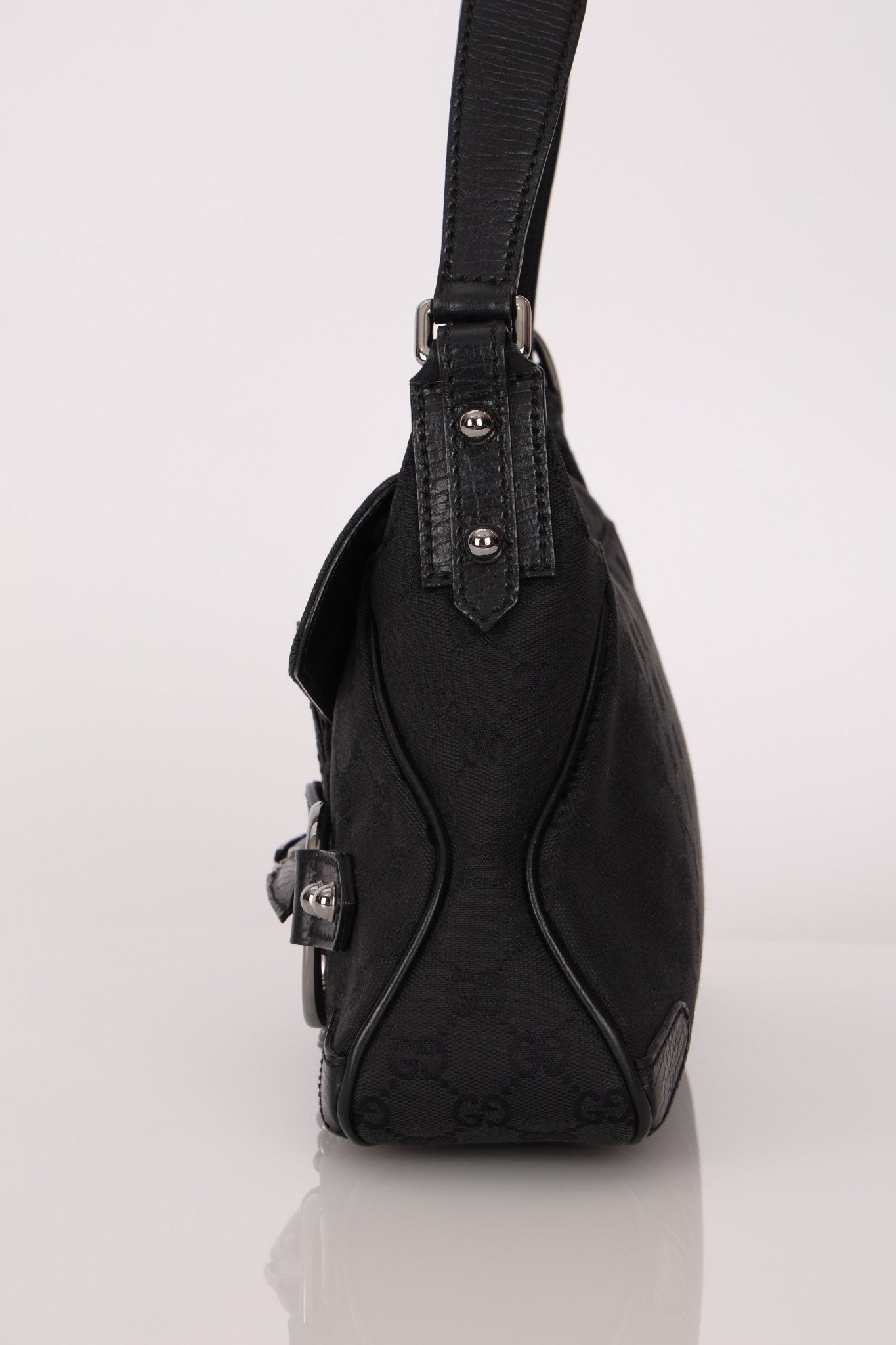 Gucci GG Canvas Horsebit Shoulder Bag - FashioNica