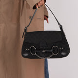 Gucci GG Canvas Horsebit Shoulder Bag - FashioNica