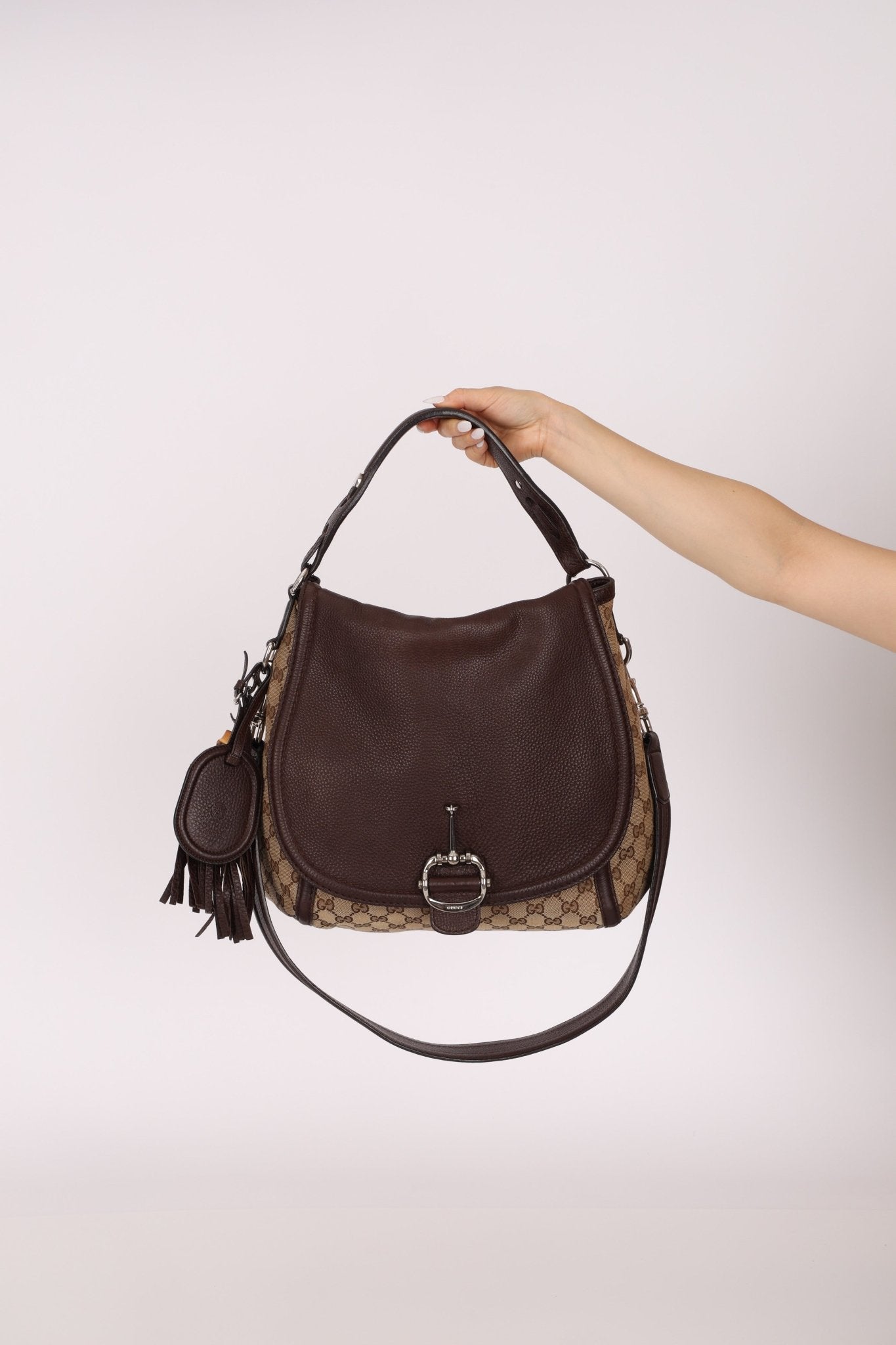 Gucci GG Canvas Techno Horsebit Crossbody Bag - FashioNica