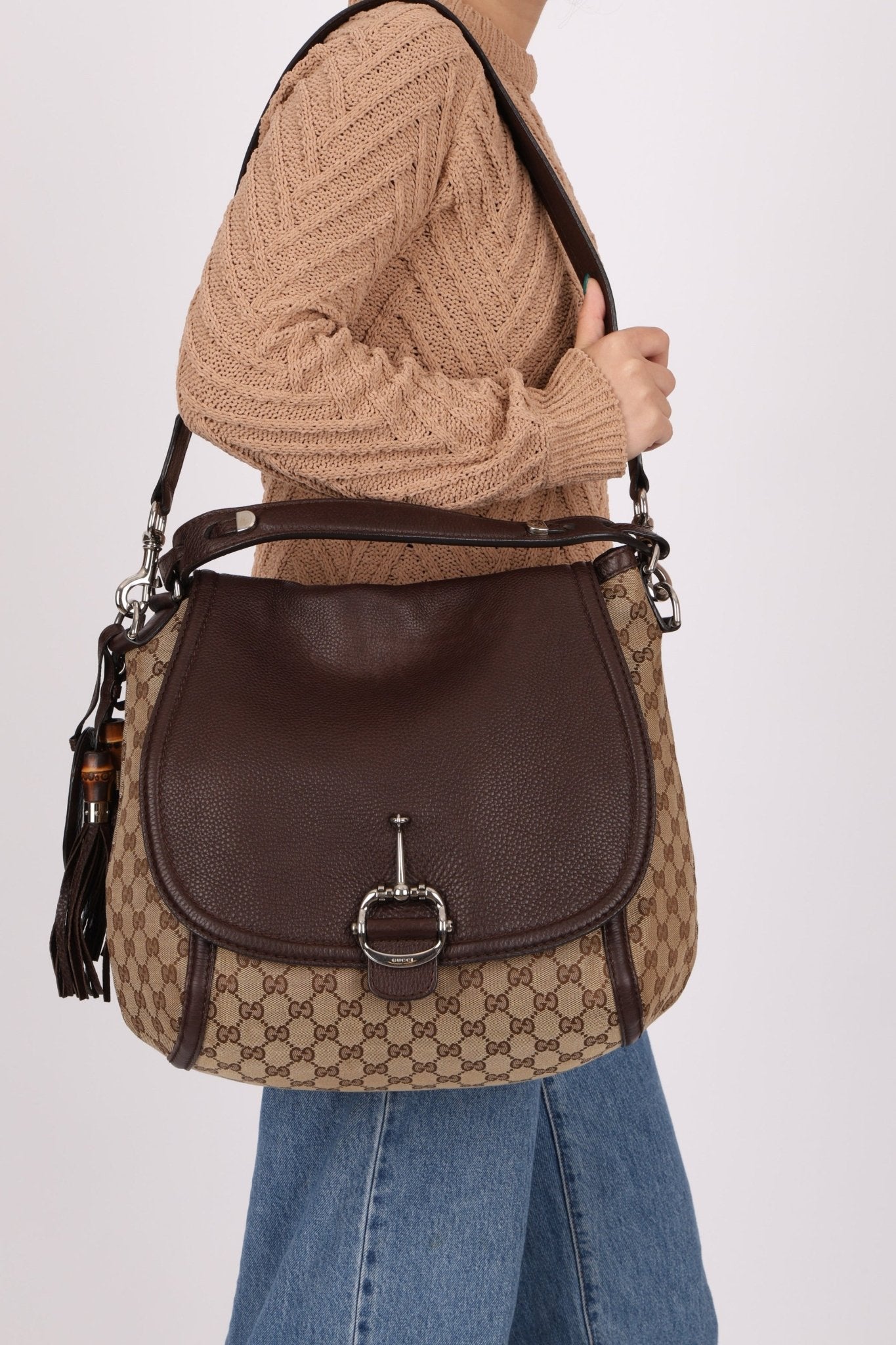 Gucci GG Canvas Techno Horsebit Crossbody Bag - FashioNica