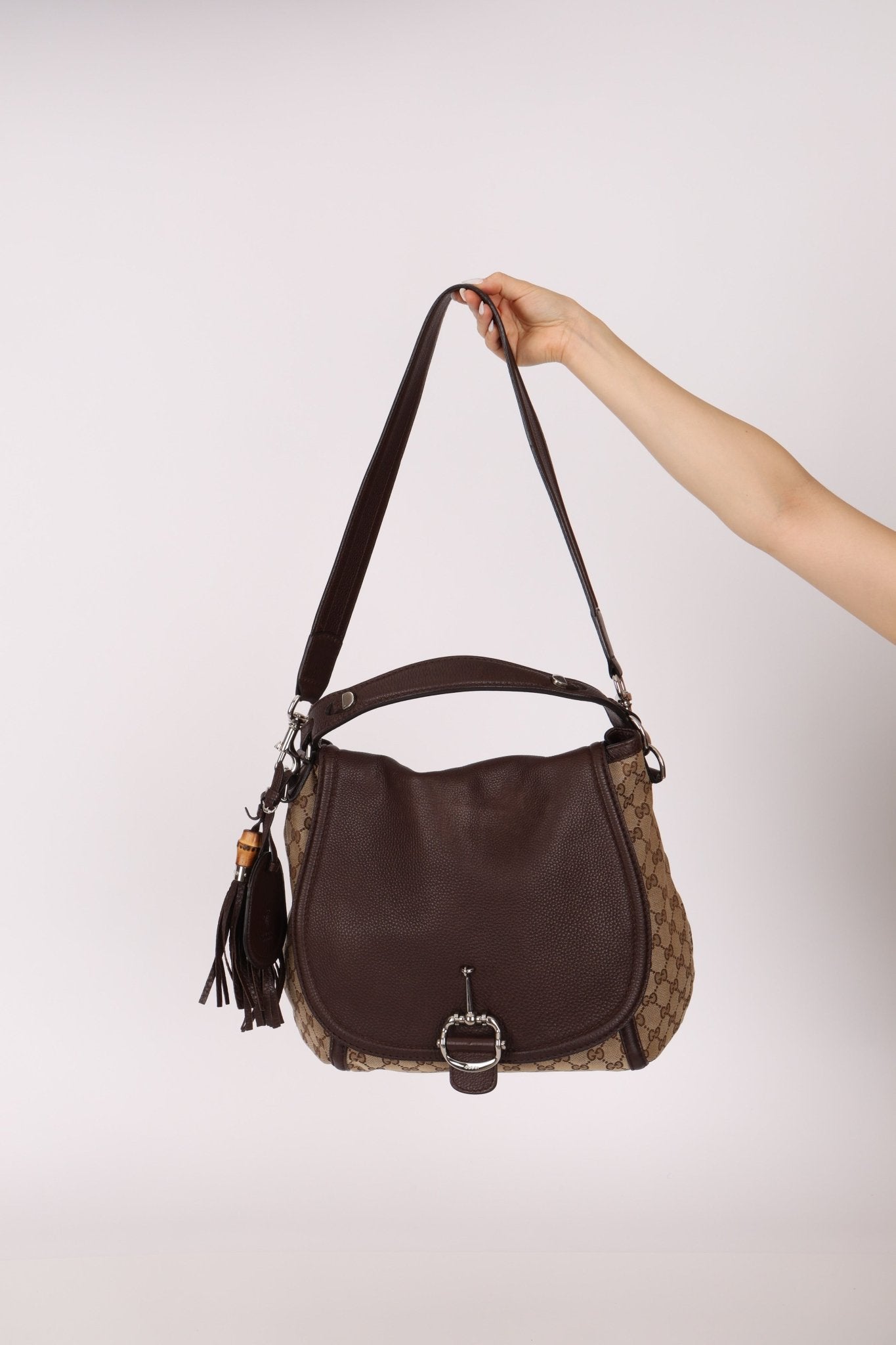 Gucci GG Canvas Techno Horsebit Crossbody Bag - FashioNica