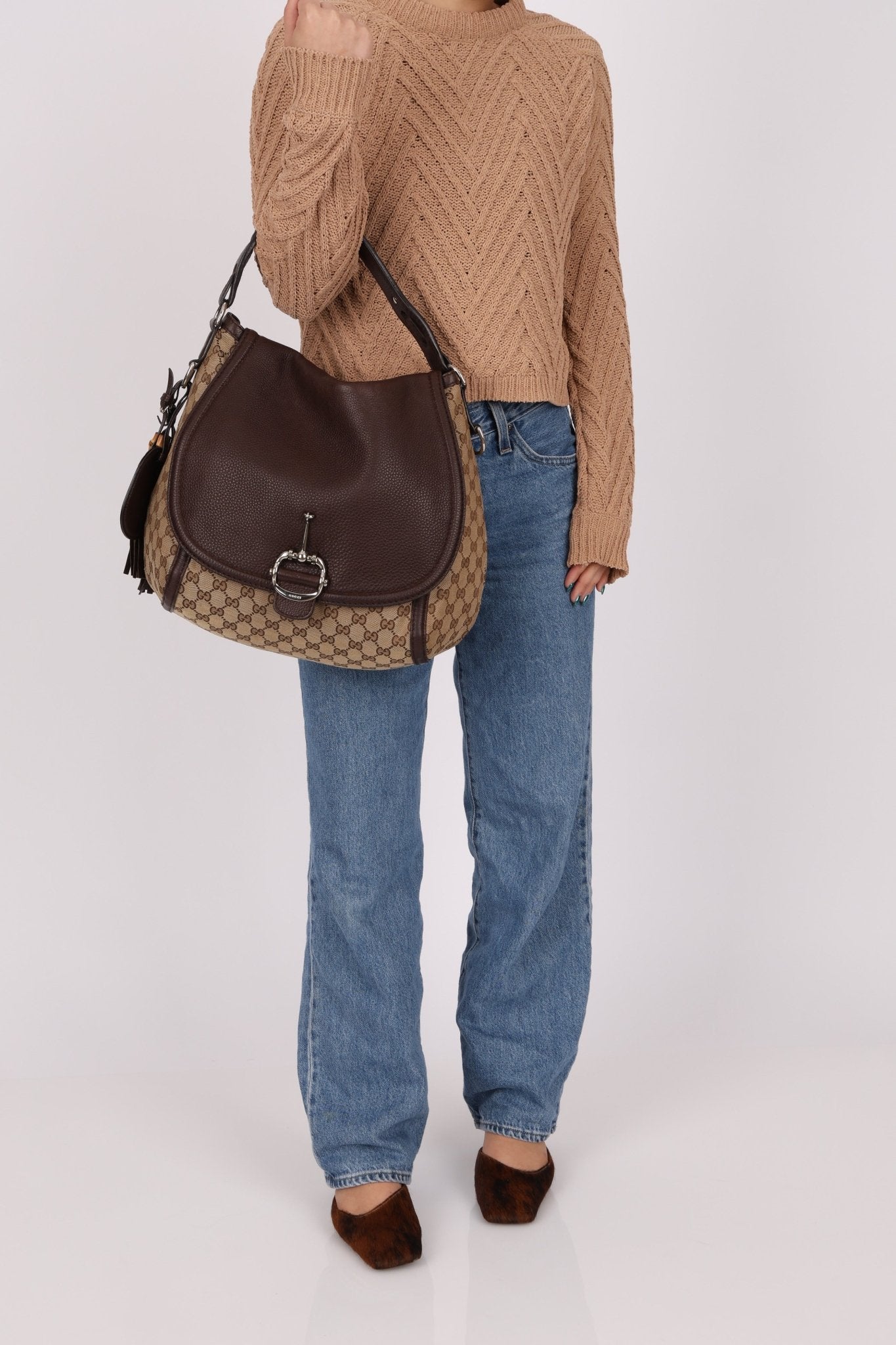 Gucci GG Canvas Techno Horsebit Crossbody Bag - FashioNica