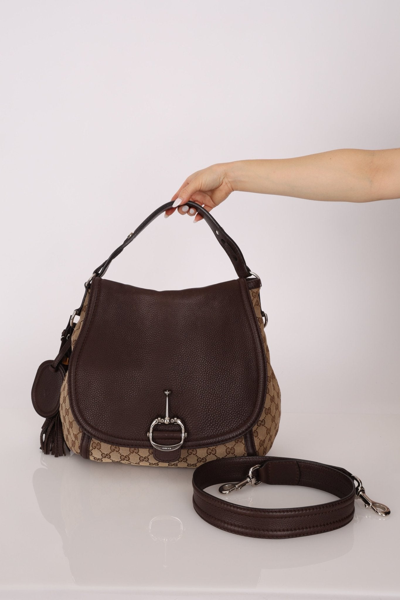 Gucci GG Canvas Techno Horsebit Crossbody Bag - FashioNica