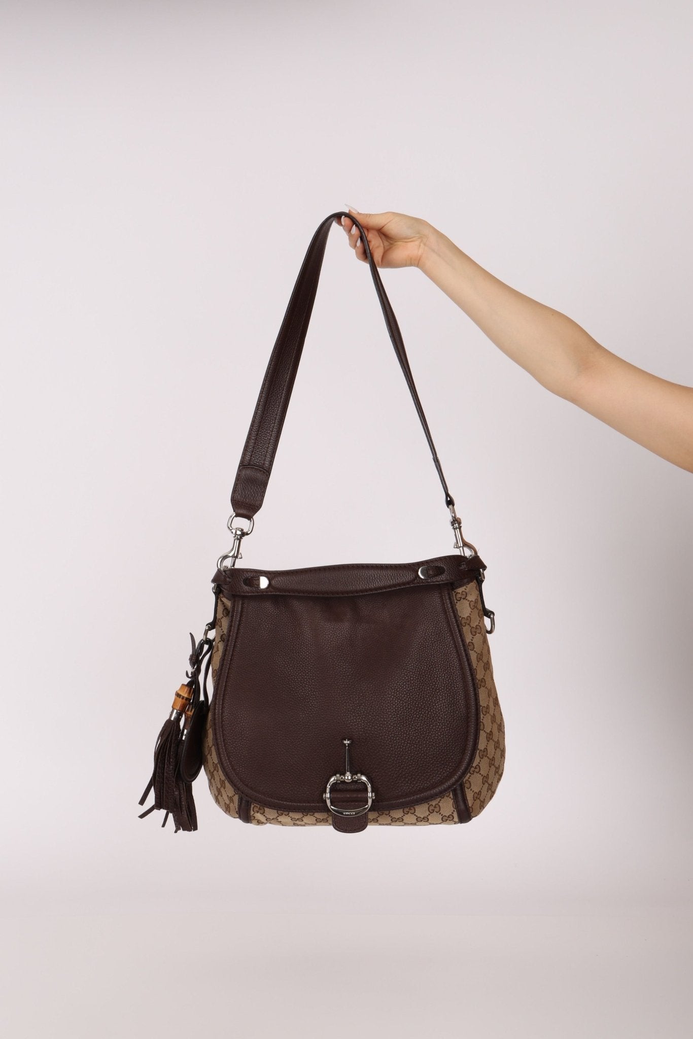 Gucci GG Canvas Techno Horsebit Crossbody Bag - FashioNica