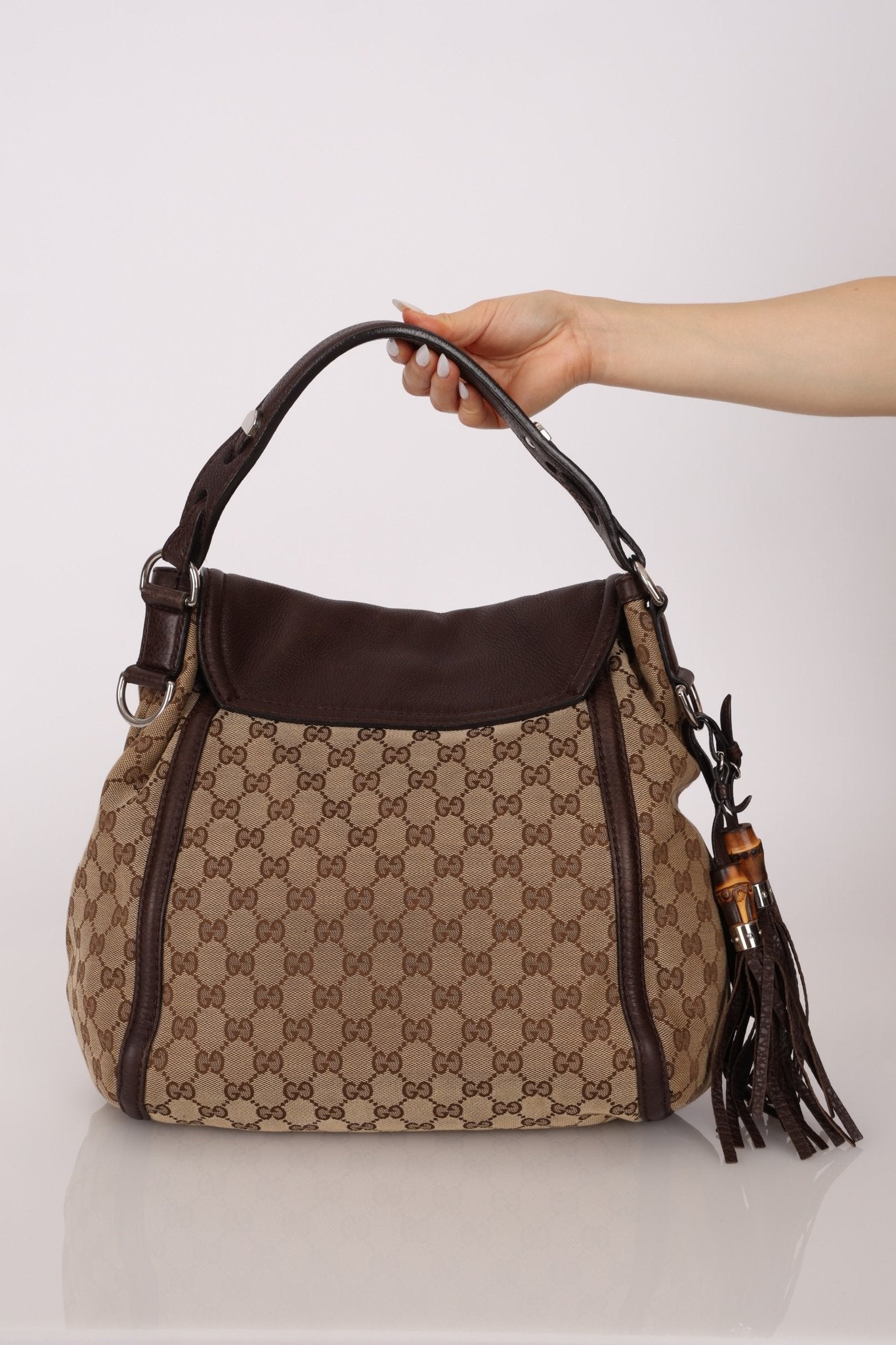 Gucci GG Canvas Techno Horsebit Crossbody Bag - FashioNica