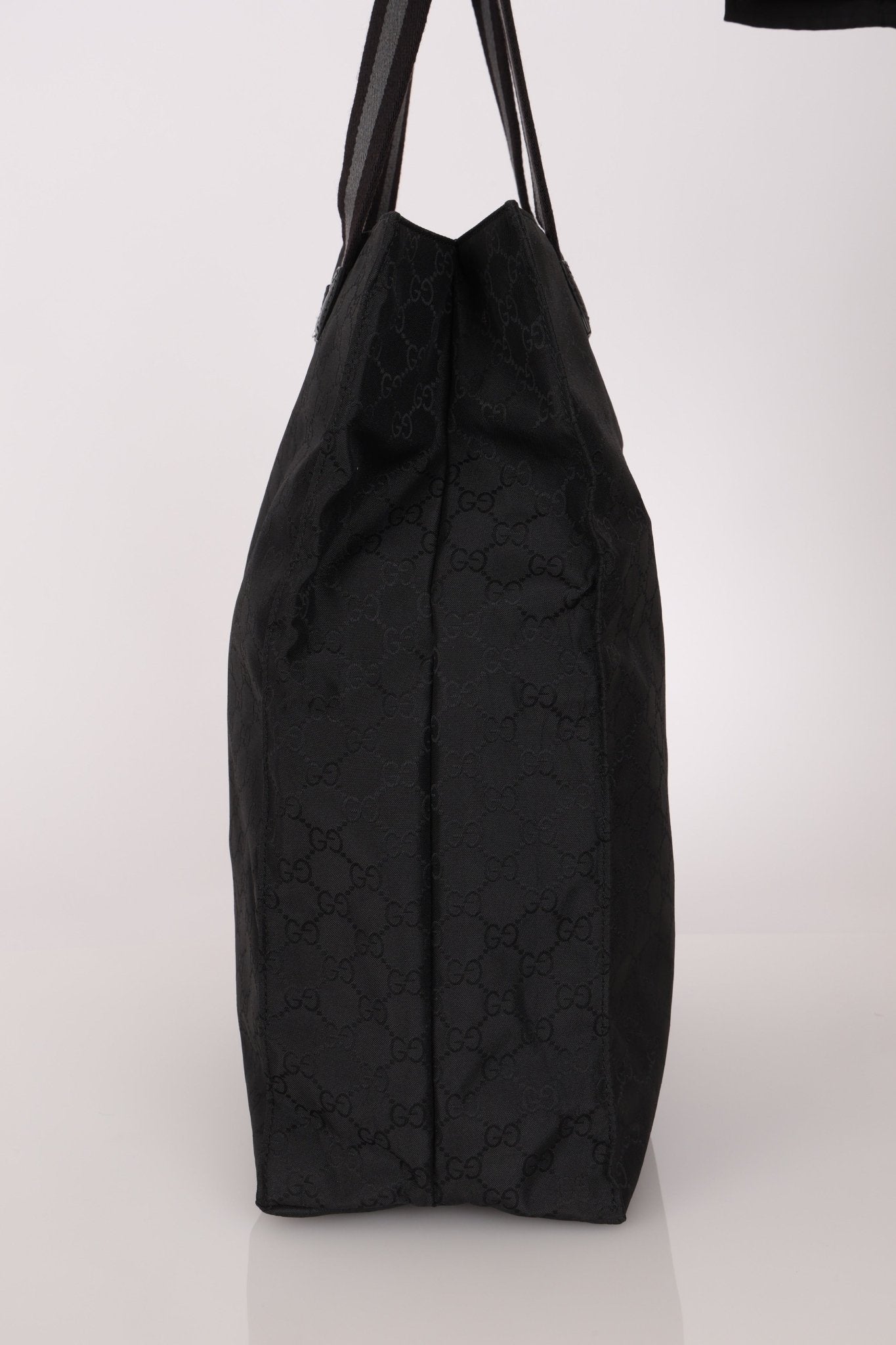 Gucci GG Nylon Shadow Web Shopping Tote - FashioNica