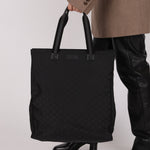 Gucci GG Nylon Shadow Web Shopping Tote - FashioNica