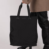 Gucci GG Nylon Shadow Web Shopping Tote - FashioNica
